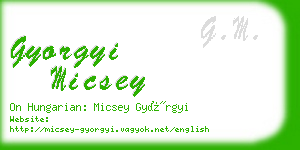 gyorgyi micsey business card